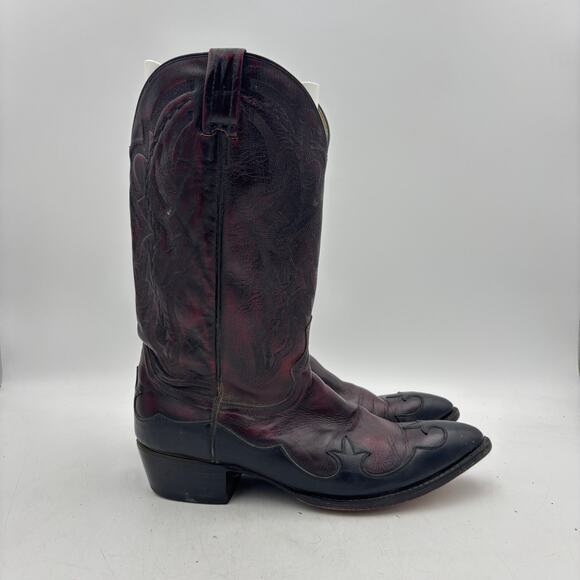 Dan Post Black Cherry Vegas Cut Leather Western Boots Men\'s 12B Cowboy main image 10